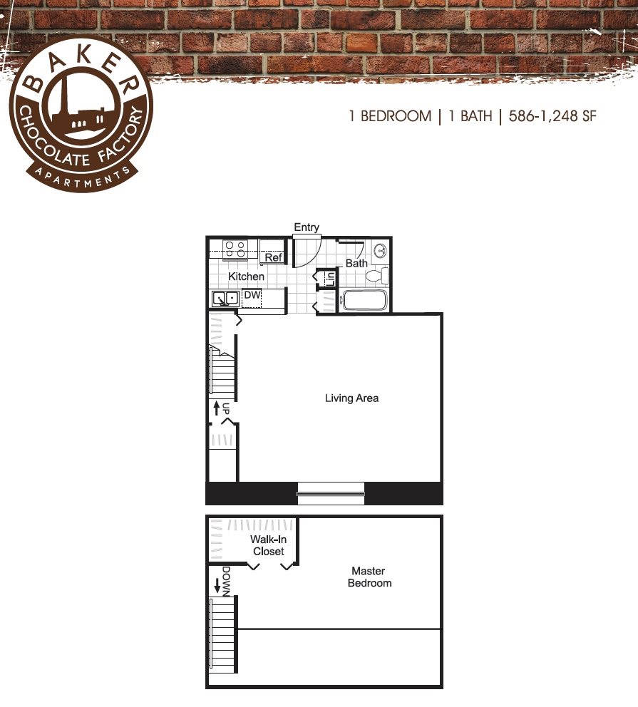 One Bedroom Floor Plan 2